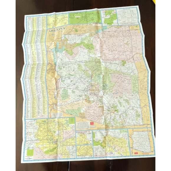 Arizona New Mexico State Map Transportation Travel Highway Map 2018 AAA - Picture 3 of 12